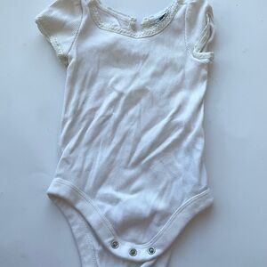 GAP White Ribbed Kids Bodysuit
